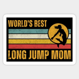 Long Jump Mom Magnet